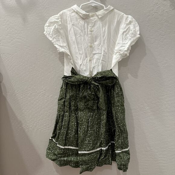 NWT Well Dressed Wolf Green Lines Collared Dress - Picture 9 of 10